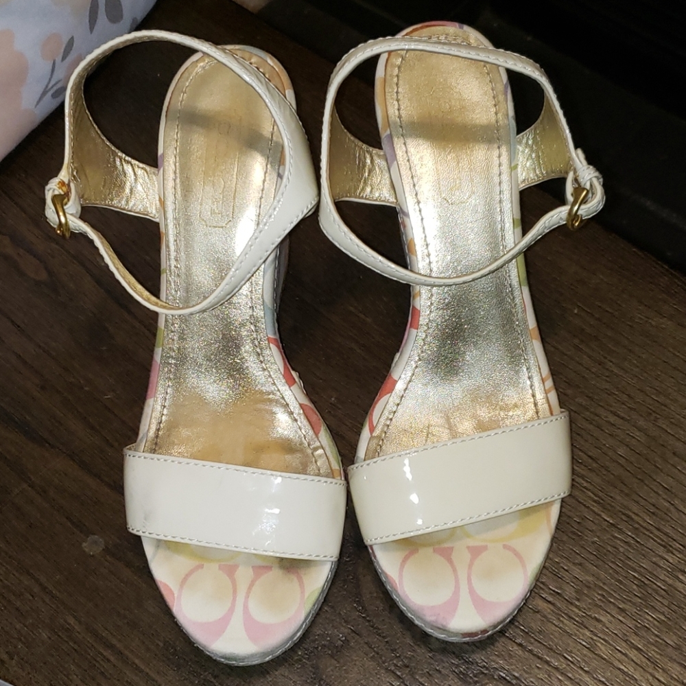 Coach Klara Multicolor Sign C Platform Sandal 7 - Picture 4 of 9